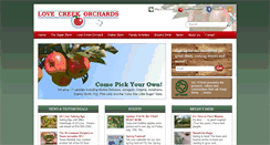 Desktop Screenshot of lovecreekorchards.com